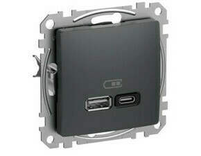 Zásuvka nabíjecí USB Schneider Electric Sedna antracit