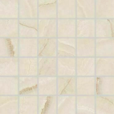 Mozaika Rako Onyx 5×5 cm (set 30×30 cm) tmavě béžová WDM05835