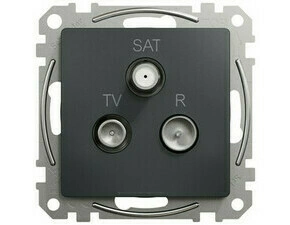 Zásuvka anténní průběžná Schneider Sedna Design TV/R/SAT antracit