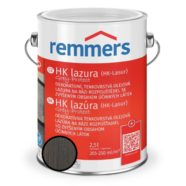 Lazura tenkovrstvá HK Lazura Grey Protect antracitová, 0,75 l