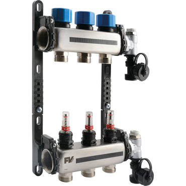 Rozdělovač nerezový FV Plast INOX 9 s průtokoměry