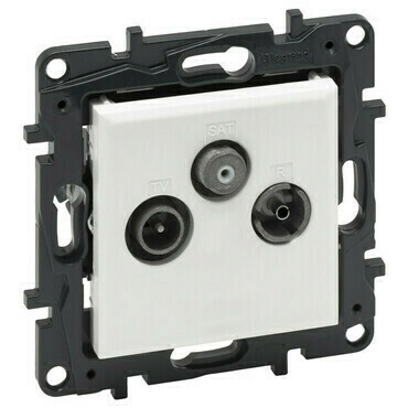 Zásuvka anténní hvězda koncová Legrand Niloé Step TV/R/SAT bílá