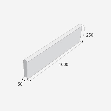 Betonovy Obrubnik 1000x50x250 () Betonovy Obrubnik 1000x50x250