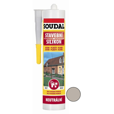 Silikon stavební Soudal šedý 300 ml