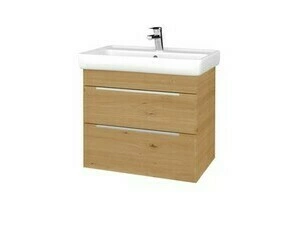 Skříňka umyvadlová Dřevojas PROJECT BENEFIT SZZ2 70 dub karamel/dub karamel vč. umyvadla Q