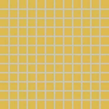 Mozaika Rako Color Two 2,5×2,5 cm (set 30×30 cm) tmavě žlutá matná GDM02142