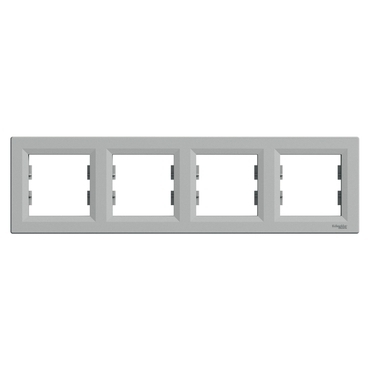 Rámeček Schneider Electric Asfora čtyřnásobná aluminium