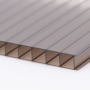 Deska polykarbonátová dutinková MULTICLEAR 10 BOX 2 WALL 1UV tmavý bronz 2 100×6 000 mm