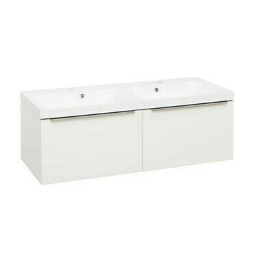Skříňka s dvojumyvadlem EBS Nevio 1 210×415×476 mm bílá lesk NEVIOZ121B