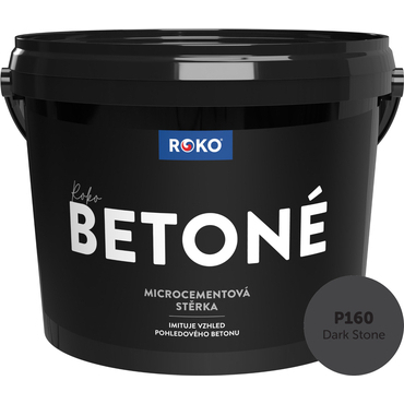 Stěrka dekorativní Roko Betoné P160 Dark Stone 14 kg