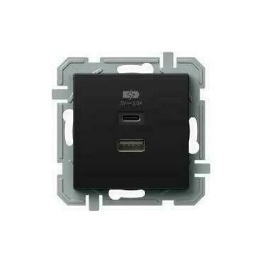Zásuvka nabíjecí USB TEM Logiq černá