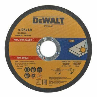 Kotouč řezný DeWALT DT3507-QZ 125 mm 10 ks