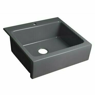 Dřez keramický Sapho Arya 655×620 mm antracit 50166-112