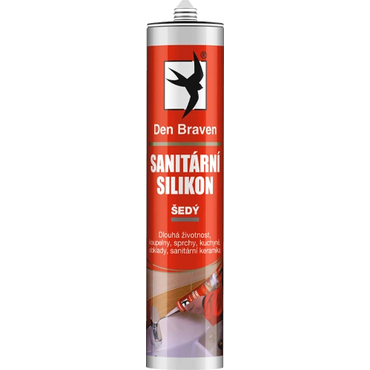 Silikon sanitární Den Braven šedý 280 ml