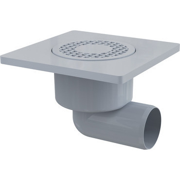 Vpust podlahová Alca APV3 150×150 mm DN 50 boční plast mřížka