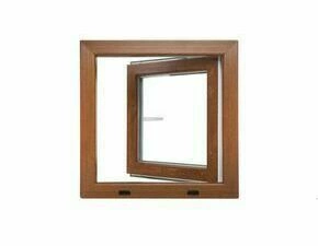 Okno plastové BRAVO OS1 golden oak/white levé 500×500 mm