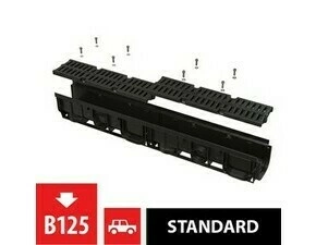 Žlab venkovní Alca AVZ104-R402 s plastovým rámem, rošt plastový B125