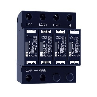 Svodič přepětí T1+T2+T3 Hakel HLSA12,5-275/4+0 M