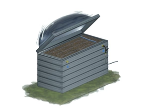 Záhon zahradní s pařeništěm a závlahou KAROTEN výška 90 cm 80×130 cm