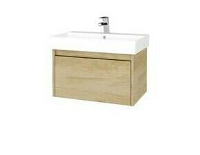 Skříňka umyvadlová Dřevojas BONO SZZ 70 Nebraska/Nebraska vč. umyvadla Glance