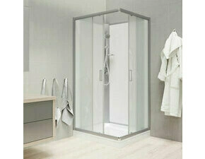 Box sprchový Mereo CK34122KMW 900×900 mm, bez stříšky satin/Point