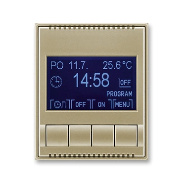 Hodiny spínací digitální ABB Time šampaňská