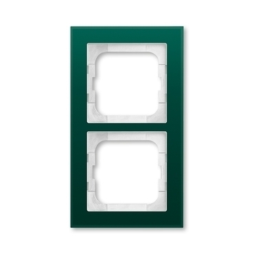 Rámeček ABB Busch-axcent dvojnásobný sklo zelené