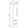 Skříňka vysoká pravá EBS Pure 325×1 632×328 mm bílá/dub ribbeck PUREV33RP