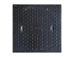 Poklop čtvercový kompozitní MEA B125 černý 600×600 mm