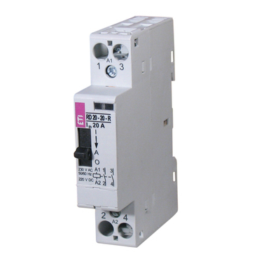 Stykač s manuálním ovládáním ETI RD 20-20-R-230V AC/DC