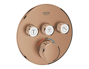 Baterie podomítková termostatická Grohe Grohtherm SmartControl 3-cestná kartáčovaný Warm Sunset 29121DL0