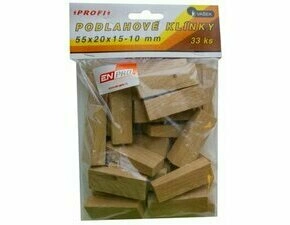 Klínky podlahové dřevěné ENPRO 55×20×10–15 mm 33 ks