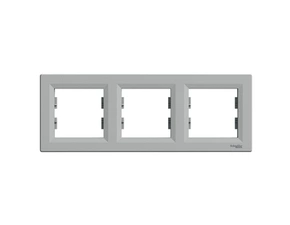 Rámeček Schneider Electric Asfora trojnásobná aluminium