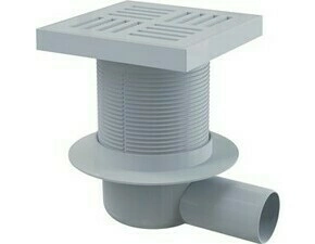 Vpust podlahová Alca APV5211 150×150 mm DN 50 boční plast mřížka