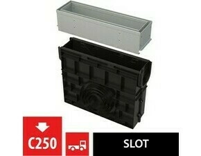 Vpust venkovní štěrbinová Alca AVZ101R-R121R s asymetrickým revizním nástavcem 100 mm, pozink