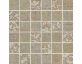 Mozaika Rako Textile 5×5 cm (set 30×30 cm) hnědá WDM05103