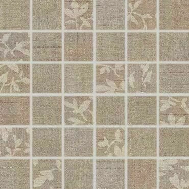 Mozaika Rako Textile 5×5 cm (set 30×30 cm) hnědá WDM05103