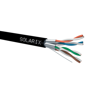 Kabel instalační Solarix CAT6a STP stíněný PE 500 m