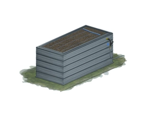 Záhon zahradní se závlahou KAROTEN výška 75 cm 80×80 cm