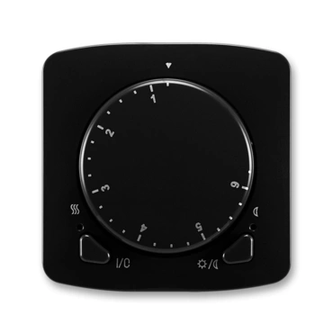 Termostat univerzální otočný ABB Tango černá