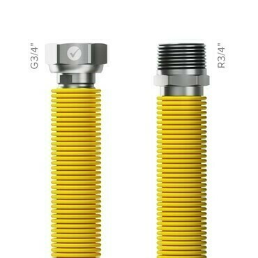 Hadice natahovací Merabell Gas Flexi R3/4"–G3/4" 30–60 cm