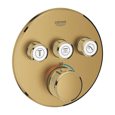 Baterie podomítková termostatická Grohe Grohtherm SmartControl 3-cestná kartáčovaný Cool Sunrise 29121GN0