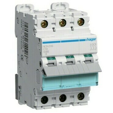 Jistič Hager NCN316 10 kA C 16 A
