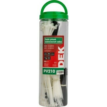 Páska stahovací sada DEK PV210 černá, bílá 600 ks