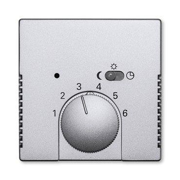 Kryt termostat otočný prostor, podlaha ABB Future hliníková stříbrná
