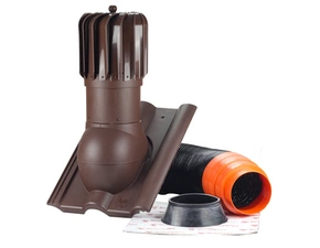 Komplet odvětrání Betonpres Turbína DN150 hnědá