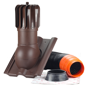 Komplet odvětrání Betonpres Turbína DN150 hnědá