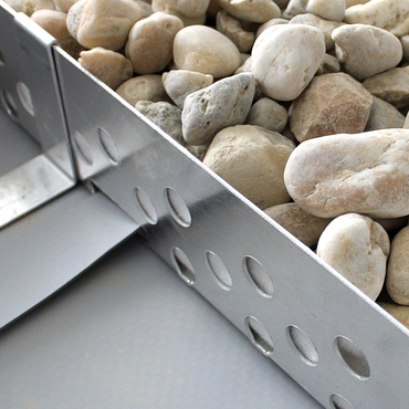 Lišta kačírková DEK B nerezová výška 80 mm