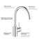 Baterie dřezová stojánková Grohe Eurosmart Cosmopolitan vysoká výpusť, chrom 32843002