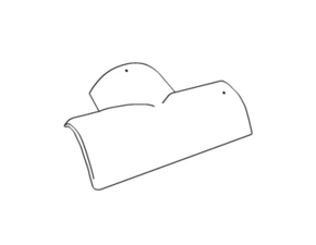 Hřebenáč rozdělovací levý T220 Bramac Protector se dvěma příchytkami památkově červená